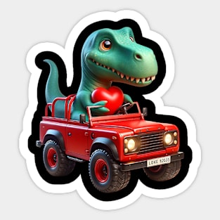 Rawrsome Dinosaur Clothing Saurus Rex Valentines Day Sticker